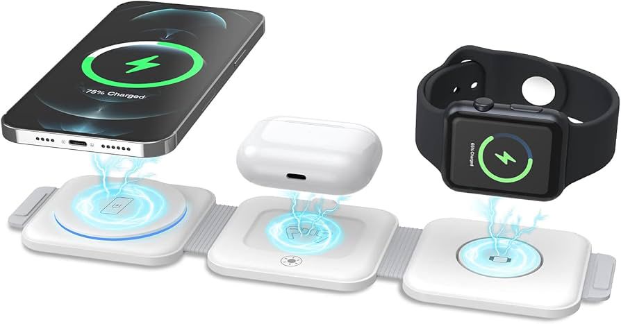 3in1 Foldable 3-Steps Wireless Charger