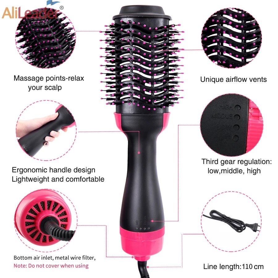One Step Salon Hair Dryer Brush | Straightening & Volumizing Hot Air Brush