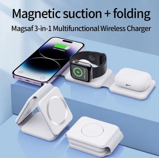 3in1 Foldable 3-Steps Wireless Charger