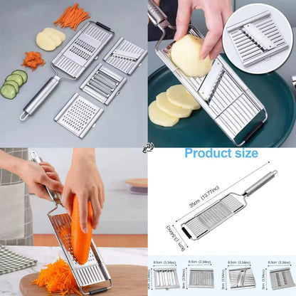 Stainless Steel 5-in-1 Vegetable Cutter & Slicer