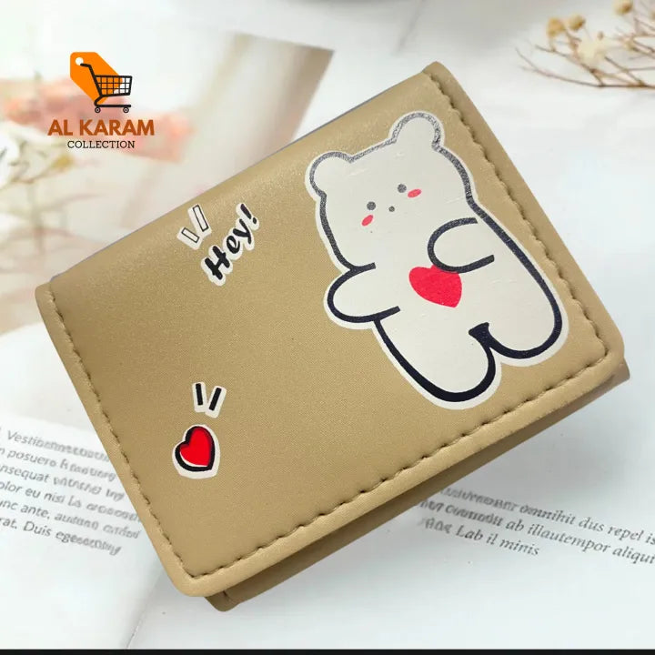 Multi Card Slots Cute Women Wallets Lighteeight Cute Three Fold Card Bag For Casual Use Carry Young Girls Student Gift Item
