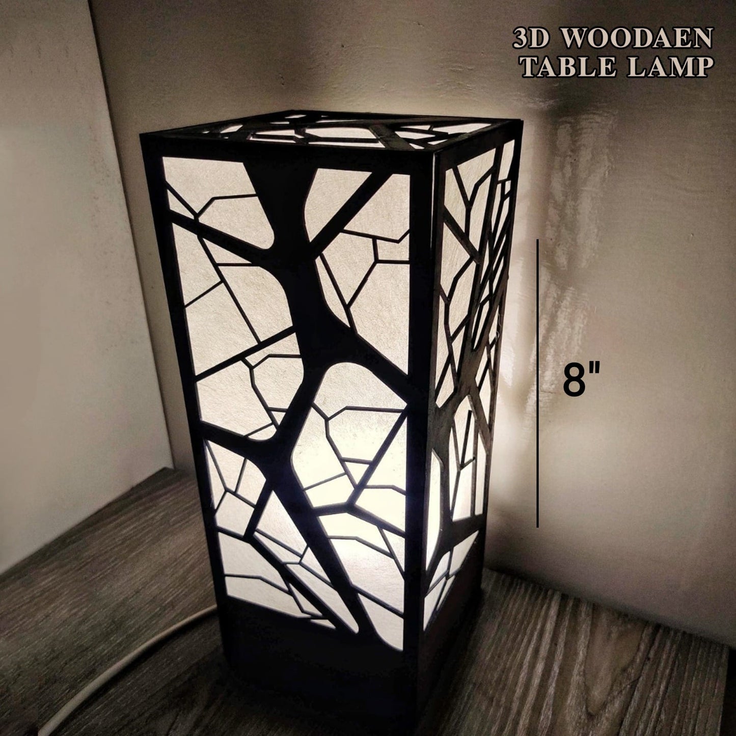 3D Unique Design Wooden Lamp